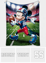 Load image into Gallery viewer, Personalized Football Blanket Custom Name Gift for Fans