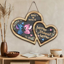 Load image into Gallery viewer, Personalized Ohana Wood Sign Custom Names Heart Home Decor