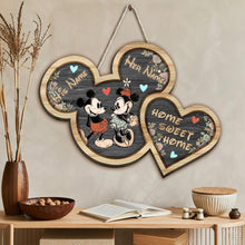 Load image into Gallery viewer, Personalized Mickey Mouse Home Sweet Home Wood Sign Gift