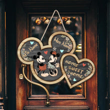 Load image into Gallery viewer, Personalized Mickey Mouse Home Sweet Home Wood Sign Gift