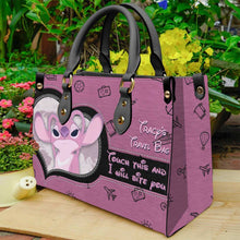 Load image into Gallery viewer, Personalized Leather Handbag Custom Name Travel Bag Gift
