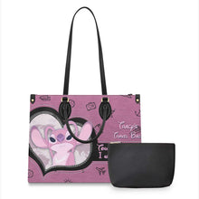 Load image into Gallery viewer, Personalized Leather Handbag Custom Name Travel Bag Gift