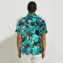 Load image into Gallery viewer, Personalized Tropical Hawaiian Shirt Custom Name Black Cat Gift