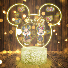 Load image into Gallery viewer, Personalized Mouse Shaped Light Base Couple Plaque Gift