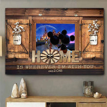 Load image into Gallery viewer, Personalized Home Is Wherever I'm With You Mouse Poster Gift for Couple