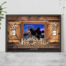 Load image into Gallery viewer, Personalized Home Is Wherever I'm With You Mouse Poster Gift for Couple