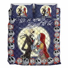 Load image into Gallery viewer, Personalized Nightmare Before Christmas Quilt Set for Couples