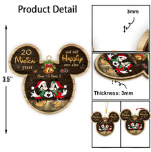 Load image into Gallery viewer, Personalized Christmas Mouse Ornament Custom Names Gift for Couple