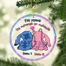 Load image into Gallery viewer, Personalized Christmas Couple Ornament Custom Names Acrylic Gift