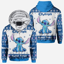 Load image into Gallery viewer, Personalized Ohana Means Family Christmas Hoodie All Over Print