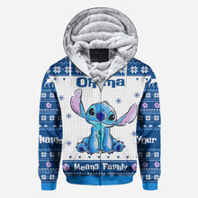 Load image into Gallery viewer, Personalized Ohana Means Family Christmas Hoodie All Over Print