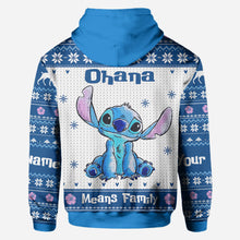 Load image into Gallery viewer, Personalized Ohana Means Family Christmas Hoodie All Over Print