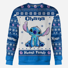 Load image into Gallery viewer, Personalized Ohana Means Family Christmas Hoodie All Over Print