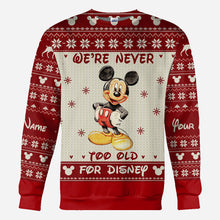 Load image into Gallery viewer, Personalized Christmas Mickey Mouse All Over Hoodie Custom Name Gift for Disney Lovers