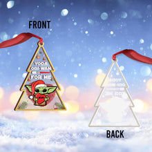 Load image into Gallery viewer, Personalized Yoda Obi-Wan Ornament Custom Name Gift for Christmas