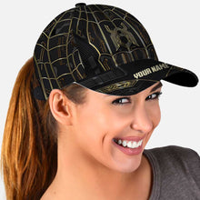 Load image into Gallery viewer, Personalized Black Gold Classic Cap Custom Name Gift for Dad