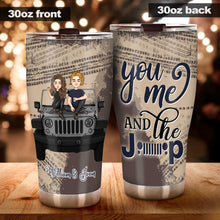 Load image into Gallery viewer, Personalized Couple Car Tumbler Custom Names Unique Gift