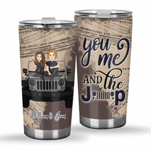 Load image into Gallery viewer, Personalized Couple Car Tumbler Custom Names Unique Gift