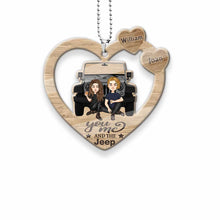 Load image into Gallery viewer, Personalized Couple Car Ornament Custom Name Heart Design Gift