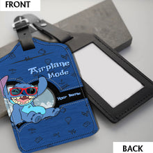 Load image into Gallery viewer, Personalized Airplane Mode Leather Luggage Tag Custom Name Gift for Traveler