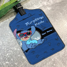 Load image into Gallery viewer, Personalized Airplane Mode Leather Luggage Tag Custom Name Gift for Traveler