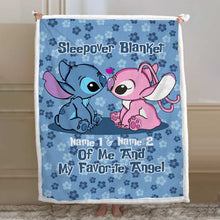 Load image into Gallery viewer, Personalized Sleepover Blanket Custom Names Gift for Kids