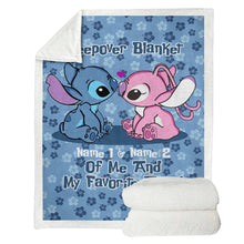 Load image into Gallery viewer, Personalized Sleepover Blanket Custom Names Gift for Kids