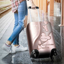 Load image into Gallery viewer, Personalized Luggage Cover Adventure Awaits Custom Name Travel Gift