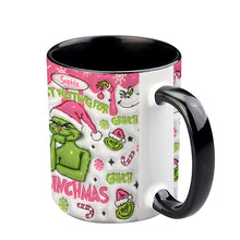 Load image into Gallery viewer, Personalized Grinch Accent Mug Custom Name Holiday Gift