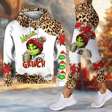Load image into Gallery viewer, Personalized Grinch Mama Hoodie & Leggings Set Custom Name Gift for Christmas