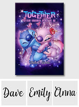 Load image into Gallery viewer, Personalized Ohana Canvas Art with Custom Names for Couples