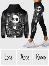 Load image into Gallery viewer, Personalized Nightmare Before Christmas Hoodie & Leggings Set for Women