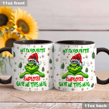 Load image into Gallery viewer, Personalized Grinch Accent Mug Custom Name Gift for Colleague