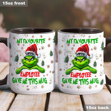 Load image into Gallery viewer, Personalized Grinch Accent Mug Custom Name Gift for Colleague