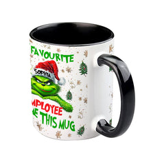Load image into Gallery viewer, Personalized Grinch Accent Mug Custom Name Gift for Colleague
