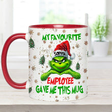 Load image into Gallery viewer, Personalized Grinch Accent Mug Custom Name Gift for Colleague