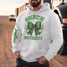 Load image into Gallery viewer, Personalized Grinch Waffle Hoodie Custom Name Gift for Christmas