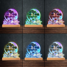 Load image into Gallery viewer, Personalized Mouse Shaped Acrylic Plaque Light Base Gift