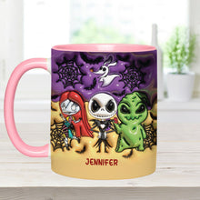 Load image into Gallery viewer, Personalized Nightmare Accent Mug Custom Name Gift for Halloween