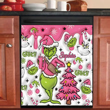Load image into Gallery viewer, Personalized Grinchmas Dishwasher Cover Custom Name Holiday Decor