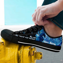 Load image into Gallery viewer, Personalized Autism Awareness Low Top Shoes Custom Name Gift