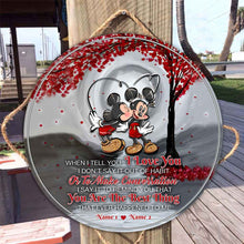 Load image into Gallery viewer, Personalized Round Wood Sign for Couples LGBT Support Gift