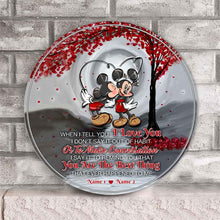 Load image into Gallery viewer, Personalized Round Wood Sign for Couples LGBT Support Gift