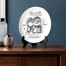 Load image into Gallery viewer, Personalized Ceramic Round Plate Custom Name Gift for Couple