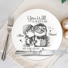 Load image into Gallery viewer, Personalized Ceramic Round Plate Custom Name Gift for Couple