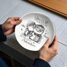 Load image into Gallery viewer, Personalized Ceramic Round Plate Custom Name Gift for Couple