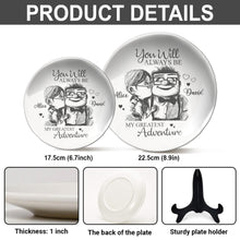 Load image into Gallery viewer, Personalized Ceramic Round Plate Custom Name Gift for Couple