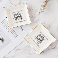 Load image into Gallery viewer, Personalized Ceramic Mouse Jewelry Dish Custom Name Gift for Couple
