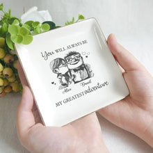 Load image into Gallery viewer, Personalized Ceramic Mouse Jewelry Dish Custom Name Gift for Couple
