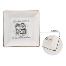 Load image into Gallery viewer, Personalized Ceramic Mouse Jewelry Dish Custom Name Gift for Couple